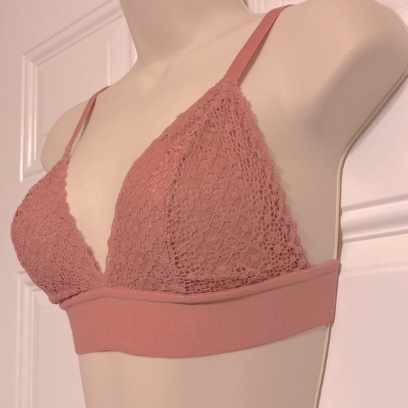 LIVELY Lace Bralette Dusty Rose Pink in Shell Bralette Size Small - Picture 2 of 13